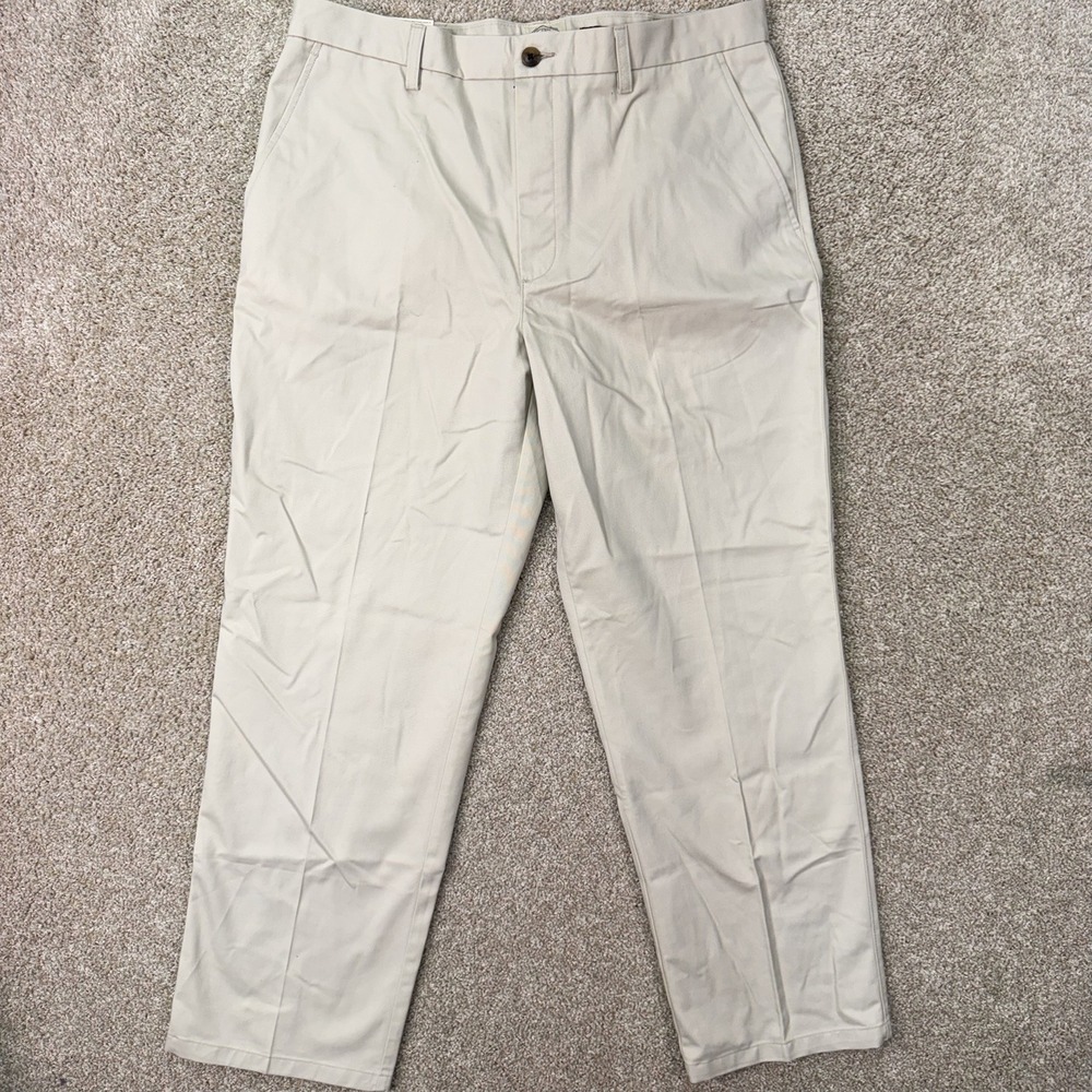 St. John's Bay Chino Pants Mens 36x32 Worry Free Classic Stone NEW